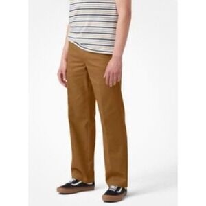 DICKIES Skateboard Regular Fit Straight Carpenter Pants Men's Size 30X30 Brown